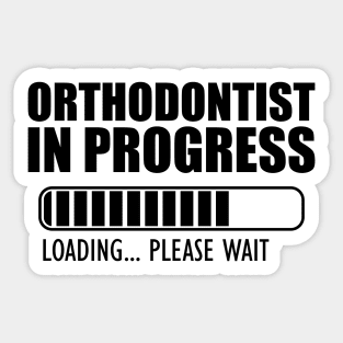 Orthodontist in progress loading Sticker